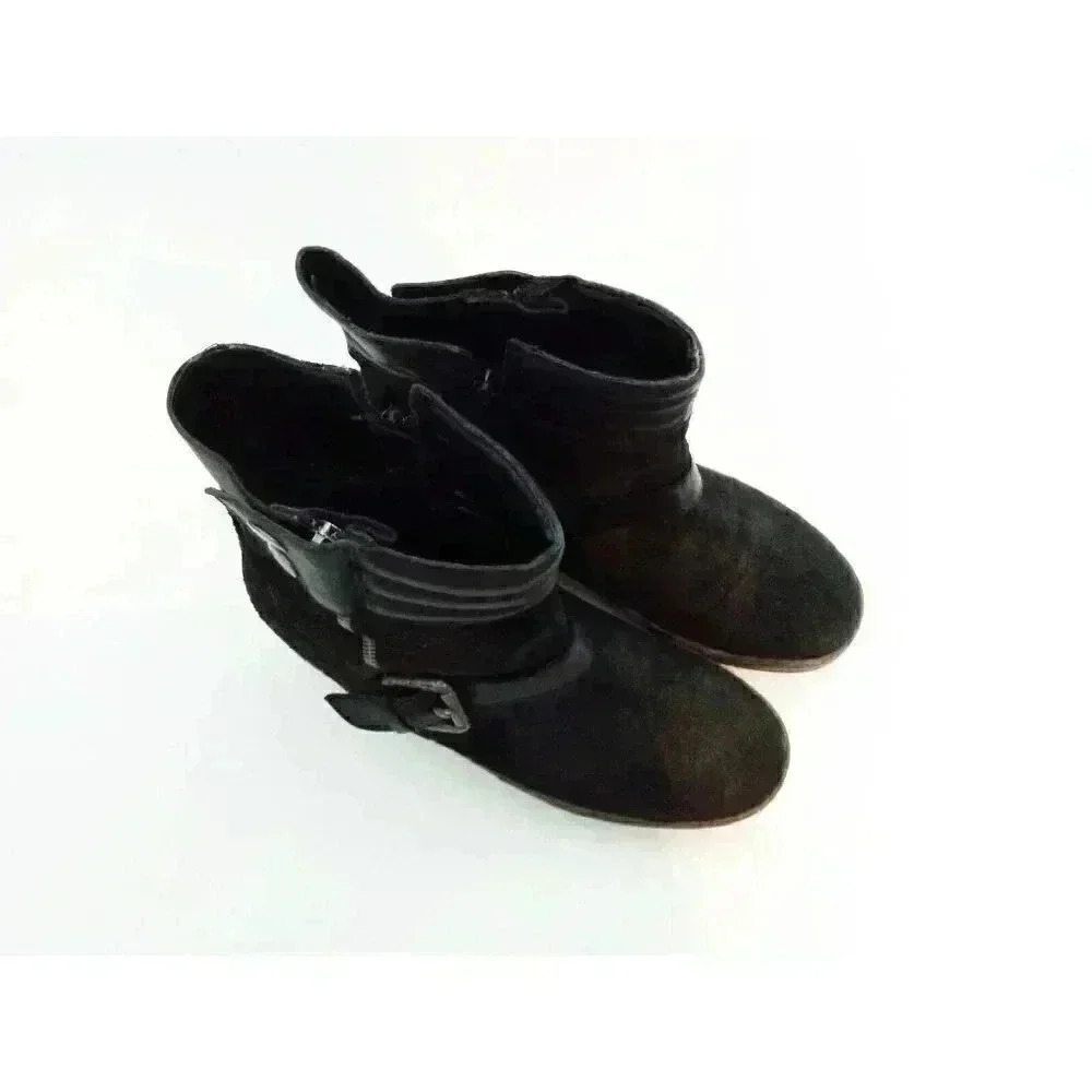 Otbt Women's Gordon  Black Fashion Side Zip Sneakers  Sz 10 M